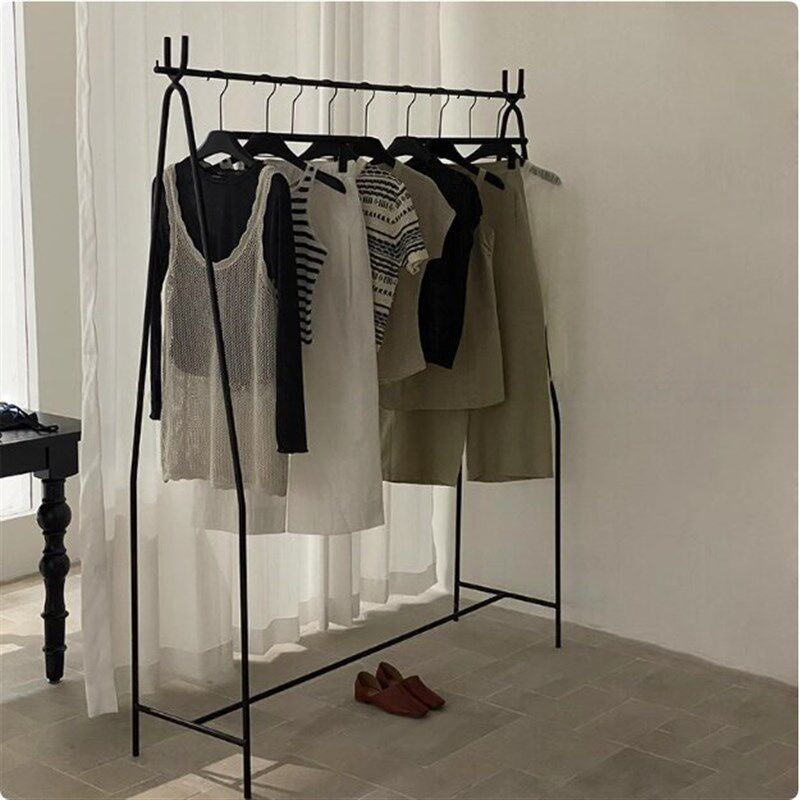 意式家 服装展示架落地式挂衣架黑色中岛架女装个性货架