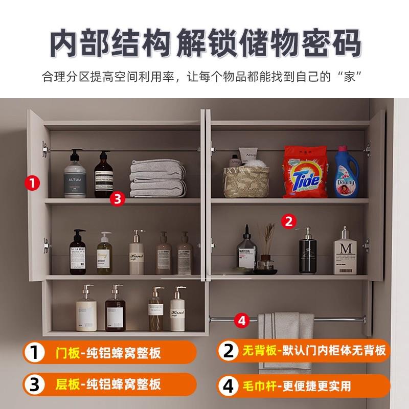 吊柜蜂窝铝壁柜厨房置物柜墙上储物柜铝合金壁橱卫生间挂墙收纳柜