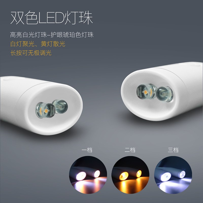LED充电式便携挂脖灯小灯夜灯学生学习护眼阅读灯床头看书小夜灯