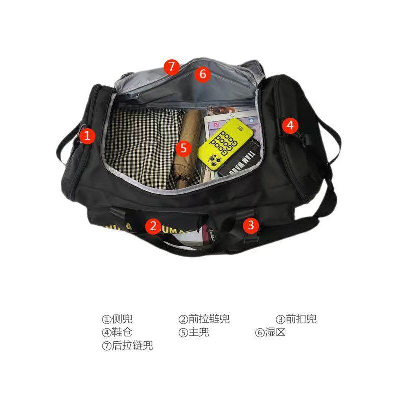 旅行包男大容量健身包男款干湿分离出差行李旅游手提双肩背包夏季
