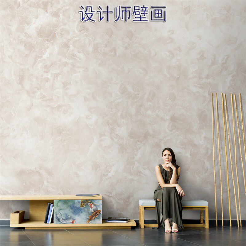 北欧现代简约复古大理石纹壁纸客厅会所电视背景墙纸无缝壁画墙布