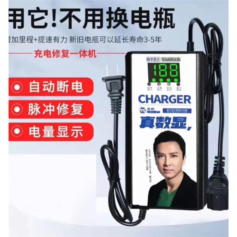 自动断电电动车电瓶充电器48V12AH60V20AH72V32A两轮三轮车通用