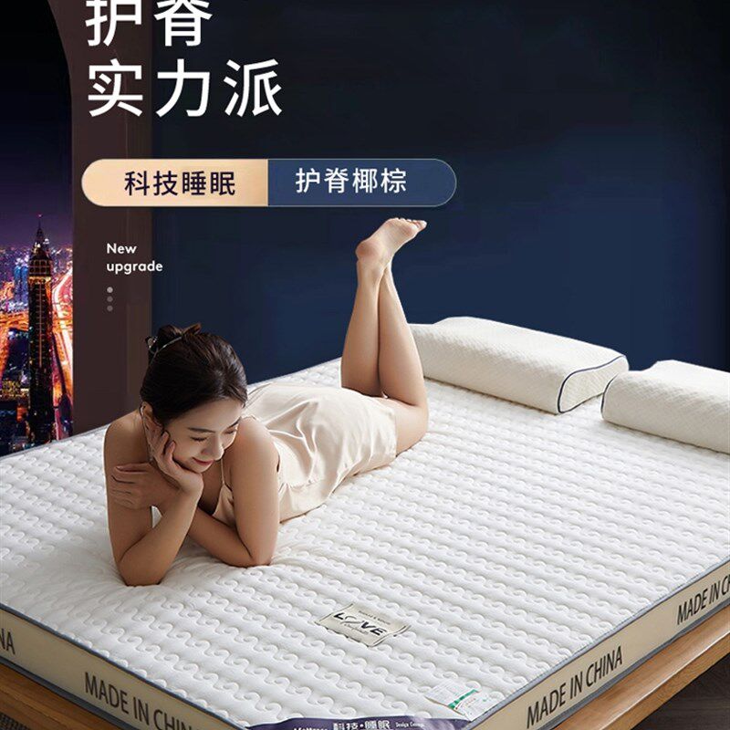 椰棕乳胶床垫遮盖物软垫家用床褥垫被记忆棉租房专用垫子