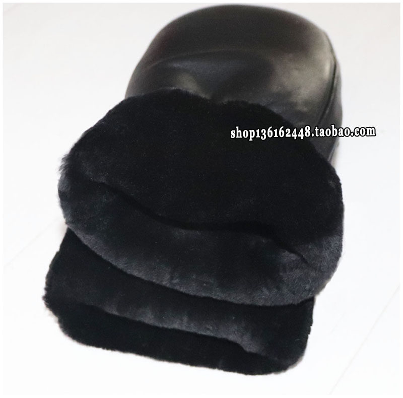 真皮真毛手套男女士冬季保暖加厚全连指羊皮羊毛皮毛一体棉手闷子