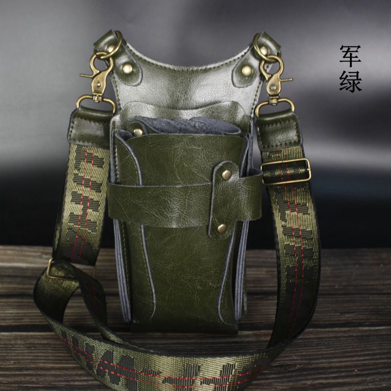 新品牛皮美发剪刀包理发师工具包专业发型师剪子包宠物腰包斜挎包
