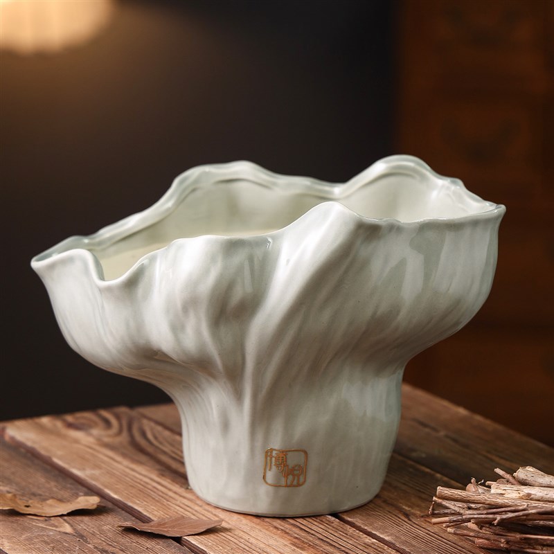 北欧现代简约陶瓷花盆家用客厅异形大口径绣球蝴蝶兰绿植盆景盆栽