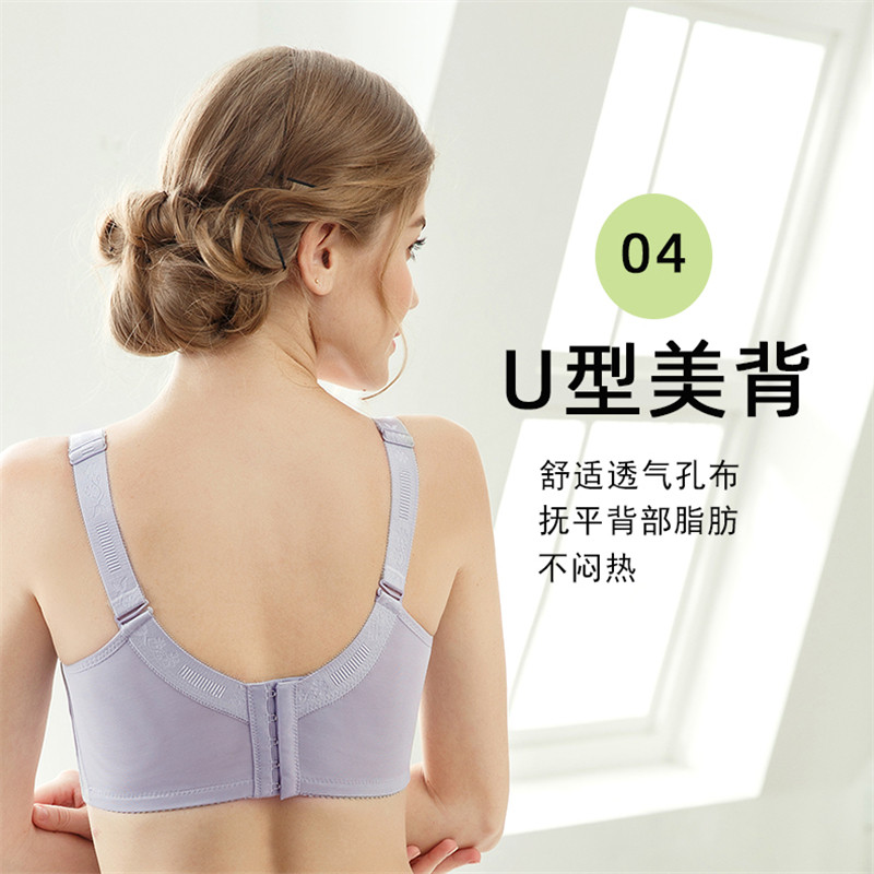 防下垂薄款孕妇bra大码全罩杯大胸显小哺乳文胸 无钢圈喂奶内衣女
