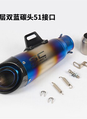 摩托车GSX250追赛600 R3R6Z800 NINJA400黄龙300改装SC炸街排气管