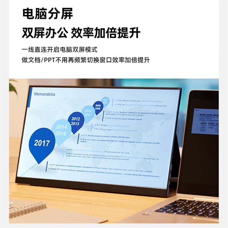 便携显示屏笔记本电脑副屏台式机屏幕显示器扩展屏游戏机外接屏幕