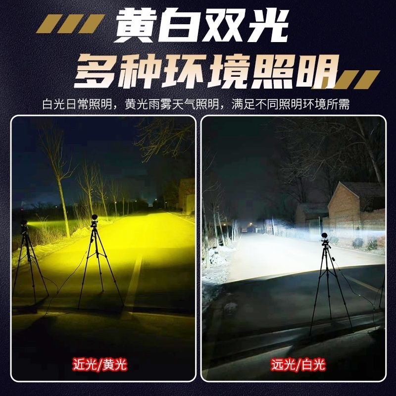 正品汽车LED双光透镜切线铺路射灯越野行李架外置加装货车24V雾灯