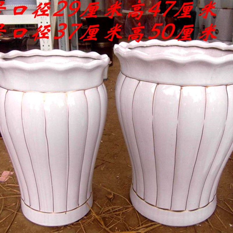 广东陶瓷发财树幸福树大型盆栽大号陶瓷盆特大号陶瓷花盆包邮