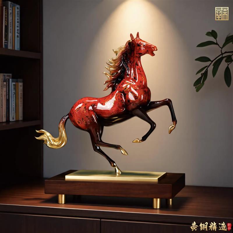 马到成功高端铜马摆件领导高档办公室装饰工艺礼品摆饰公司开业乔
