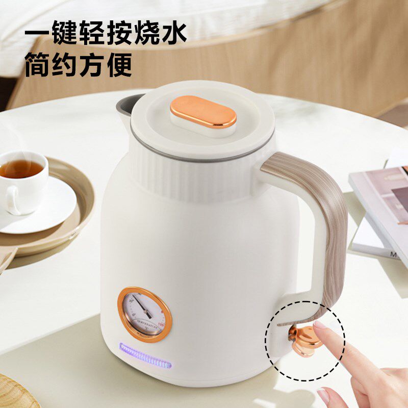 纯钛复古烧水壶防烫防干烧800W大功率一键烧水电水壶家用办公室