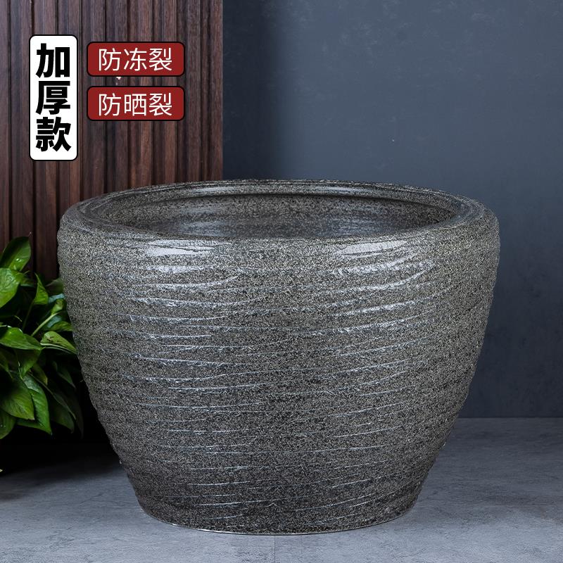 景德镇陶瓷金鱼缸养荷花睡莲盆乌龟锦鲤书画缸特大号水缸庭院客厅