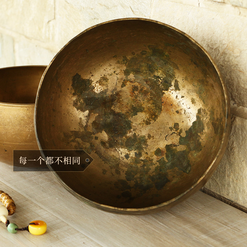 尼泊尔手工颂钵瑜伽冥想颂钵放轻松铜钵佛音钵静心梵音钵家用老钵