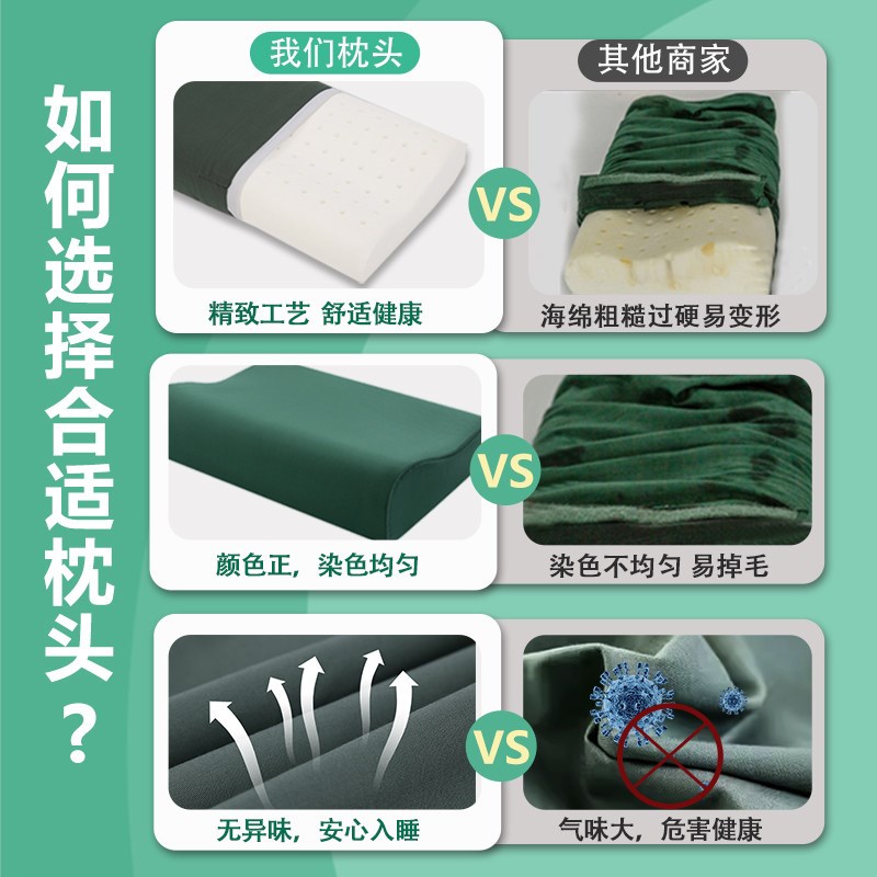 制式枕头军绿色枕头制式乳胶枕枕套内务枕头宿舍专用枕头颈椎枕头