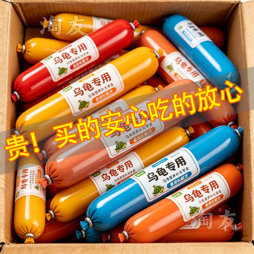 乌龟专用火腿肠高钙龟粮草龟营养高蛋白巴西龟幼龟金钱龟零食