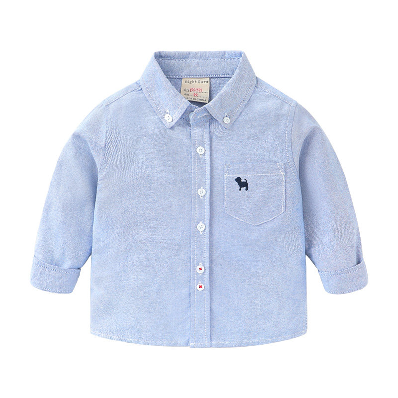 男童长袖衬衫春装春秋款童装儿童宝宝白色衬衣小童寸上衣潮U12665