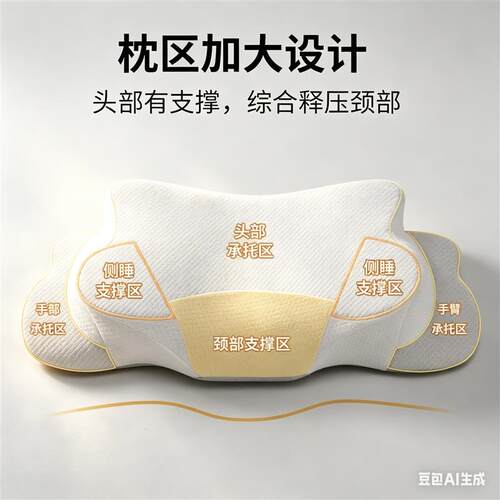 安雅力新款记忆枕头睡眠枕功能枕颈椎枕护助睡眠记忆枕双面睡枕