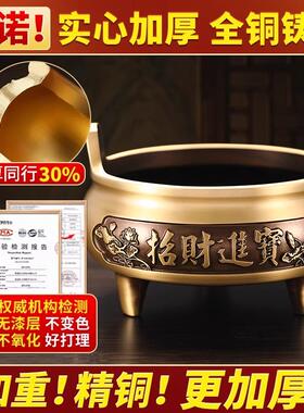 纯黄铜香炉供奉套装佛具上香炉家用财神佛像室内蜡烛台供佛圣水杯