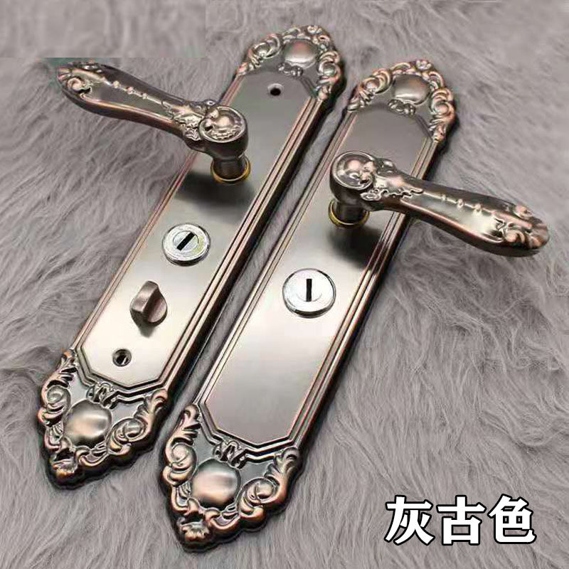 厂直销防盗门把手步阳门通用304不锈钢锁家用拉手锁面板加厚防撬