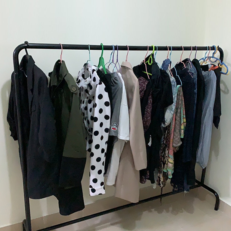 铁艺衣架杆服装店男女龙门货架展示架落地式中岛架侧挂架衣服架子