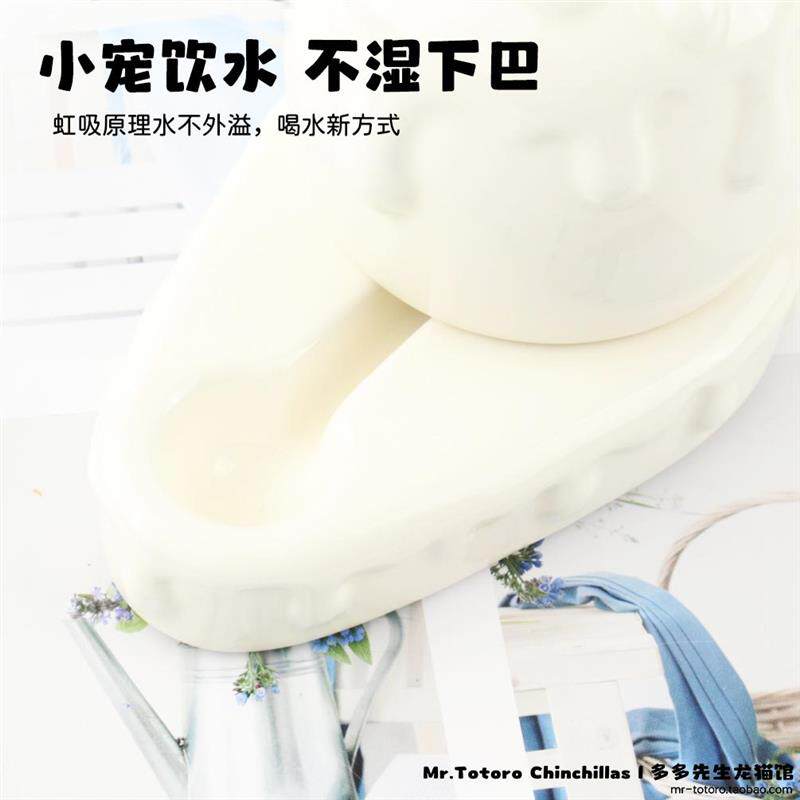 UMI兔子水碗陶瓷宠物饮水机兔兔仓鼠饮水器高颜值喝水水壶350毫升