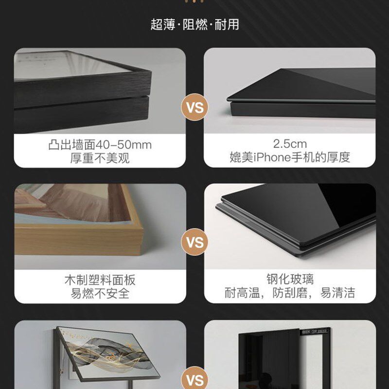 超薄款电表箱装饰画客厅墙面遮挡配电箱盖板电闸开关盒挂画弱电箱