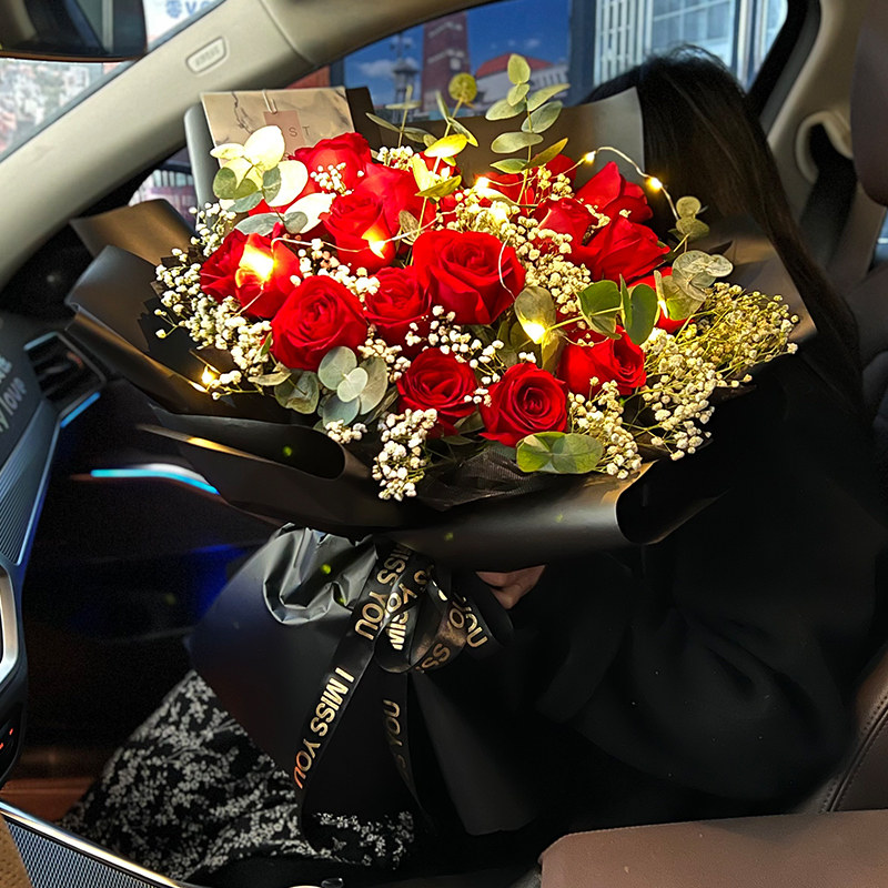 母亲节哈尔滨鲜花同城速递康乃馨百合花束生日礼物玫瑰送妈妈长辈