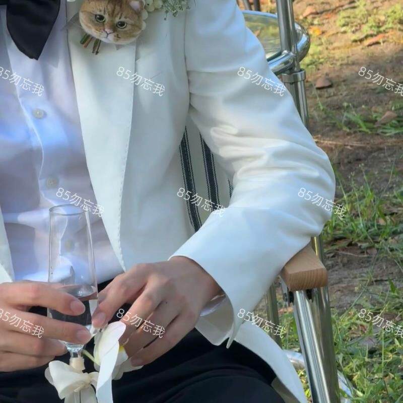 羊毛毡纯手工定制猫狗宠物胸花胸针专属定制新娘新郎结婚胸花手腕