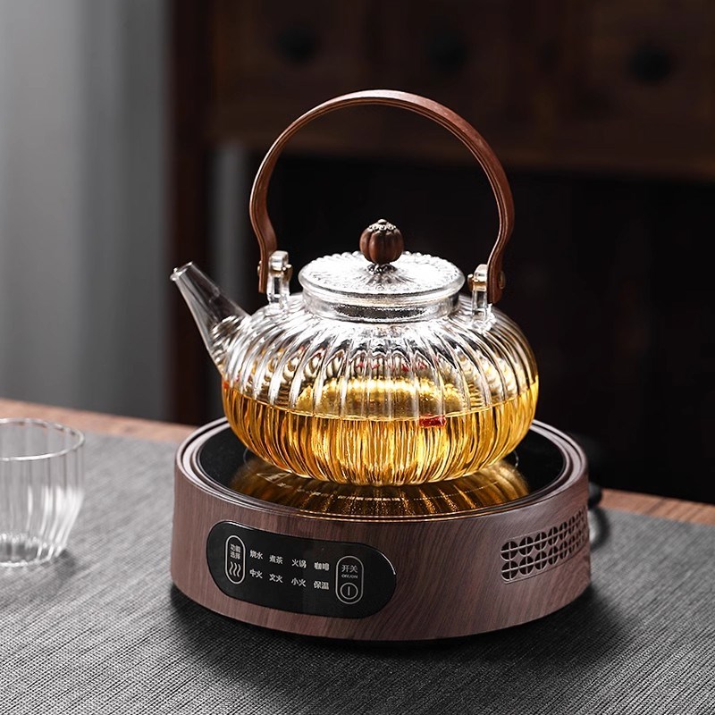 围炉煮茶壶电陶炉煮茶炉底座2024新款家用玻璃泡茶养生壶烧水器具