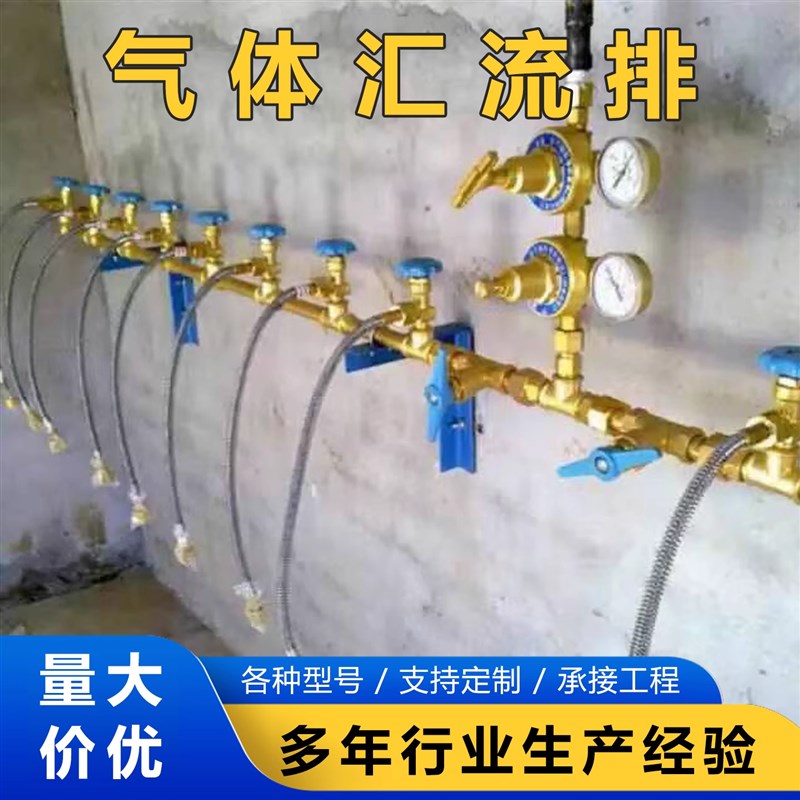 医院实验室氧气汇流排自动切换气体流量仪二级减压箱高压气体管道