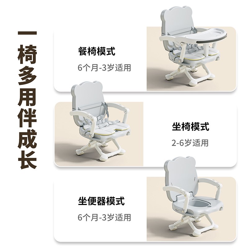 宝宝餐椅可折叠便携式儿童餐椅外出学座椅餐桌椅婴儿座椅