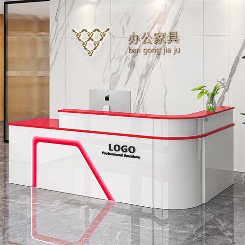 收银台柜台前台吧台收银台台店铺小型圆弧拐角美容院便利店商铺桌