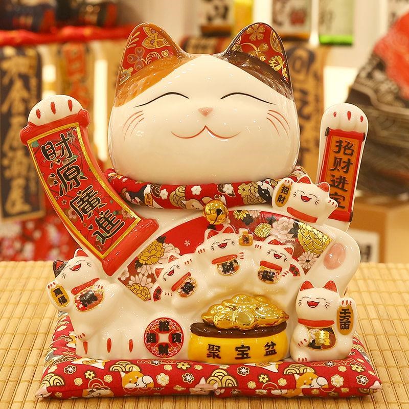 招财猫开业摆件自动摇手电动招手发财猫收银台店铺客厅店铺礼物大