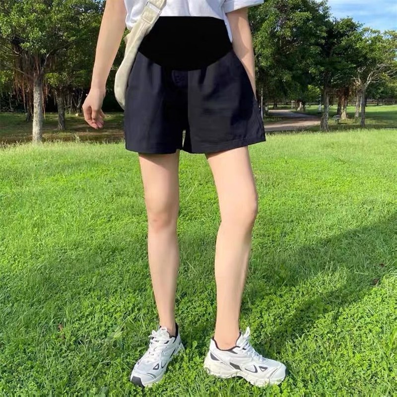 孕妇短裤夏季薄款外穿大码小个子打底裤夏装孕早期休闲阔腿裤夏款