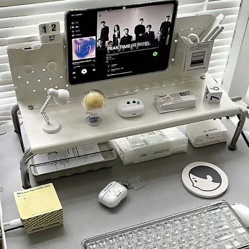 多功能桌面洞洞板创意磁吸置物架办公平板手机电脑增高架书桌收纳