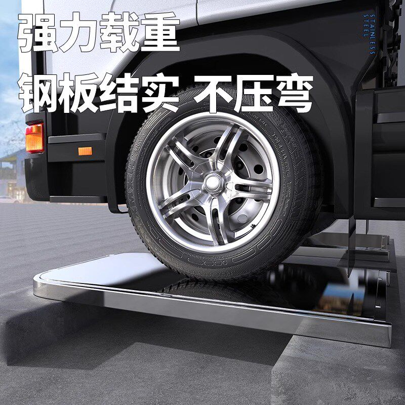 304不锈钢可折叠静音手推车 适用厂房重型拉货拖车 平板搬运车耐