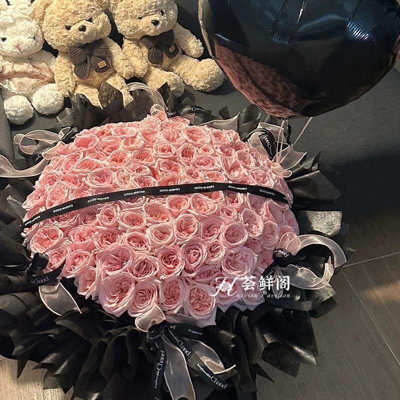 52/99/199朵玫瑰花束鲜花同城速递全国配送女友生日订婚杭州上海