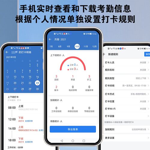 Zokotech智能云考勤机 支持人脸指纹打卡 多店远程管理考勤系统