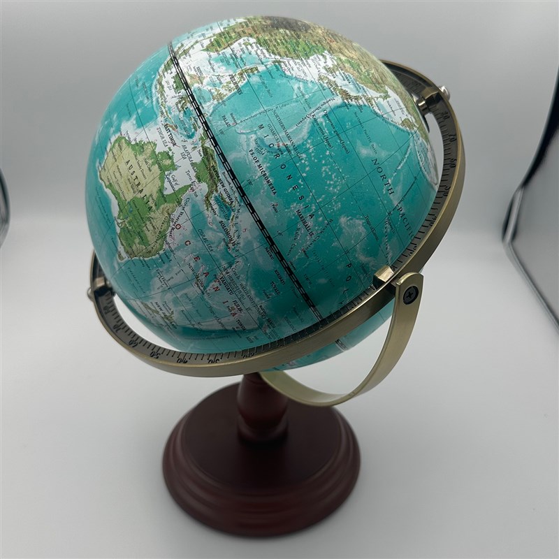覆古地球仪EnglishGlobe英文外贸跨境出口高档轻奢高级感摆件实木