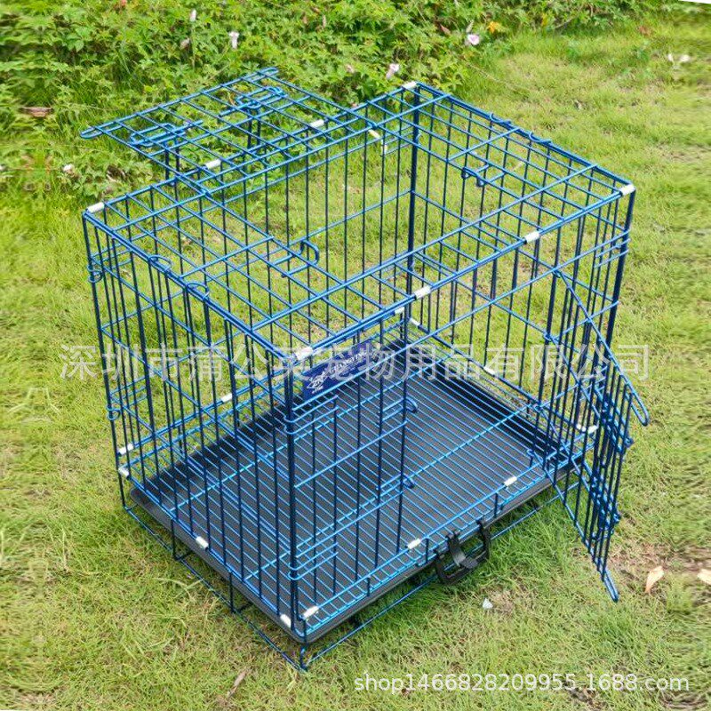 中盈狗笼加粗防锈宠物笼中小型犬狗笼子泰迪猫笼兔笼宠物折叠笼子