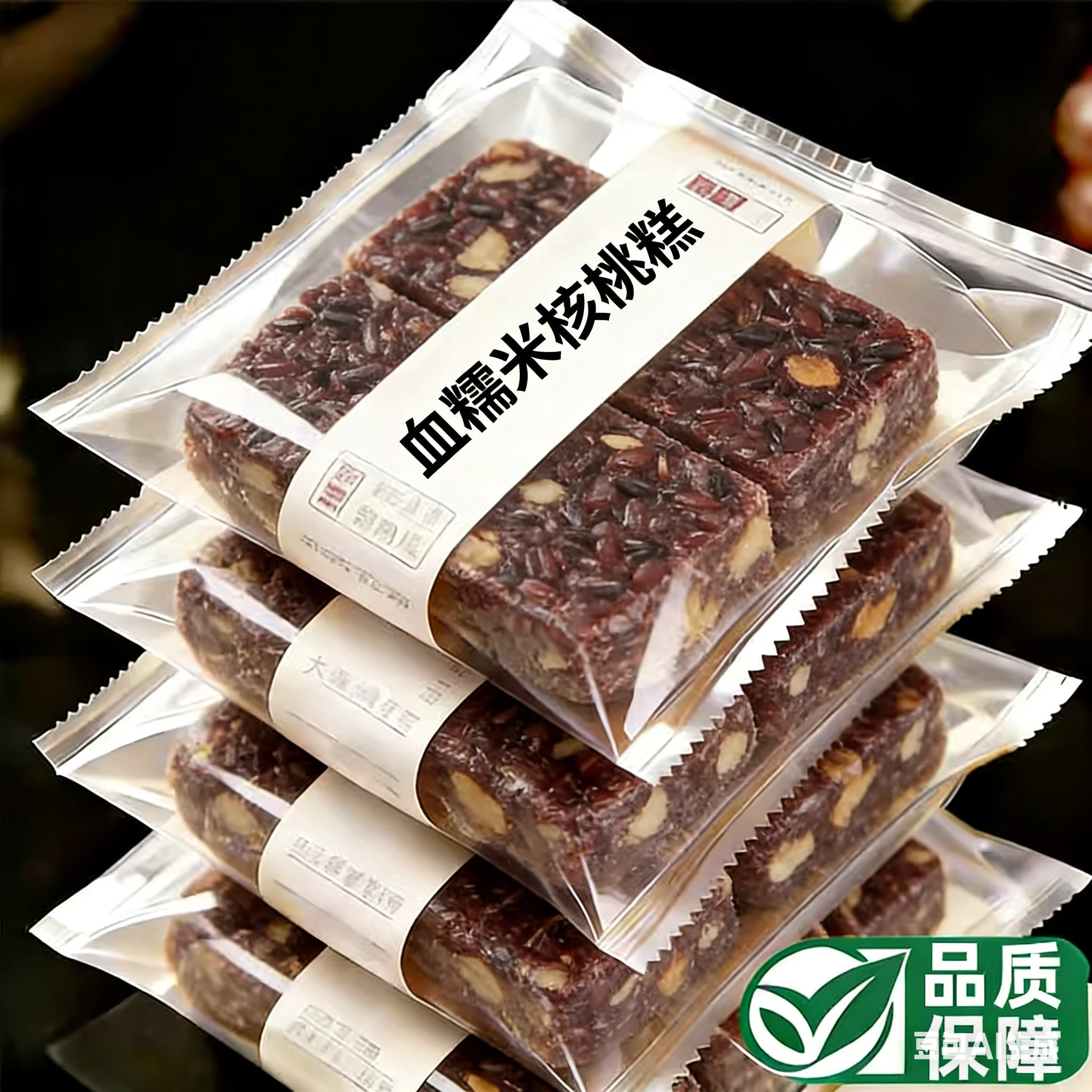 央妈严选血糯米核桃糕云南特产点心核桃仁软糕休闲零食袋装糕点