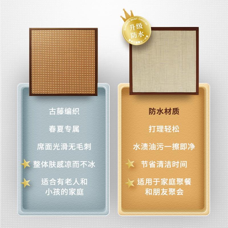 定制XPE拼接榻榻米地垫藤席地毯客厅卧室床边儿童爬爬垫爬行防摔
