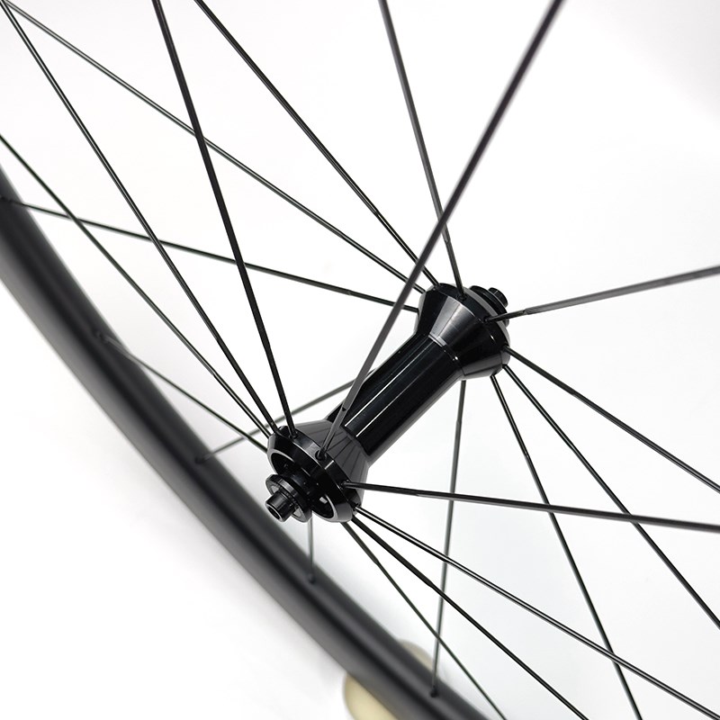 碟刹圈刹公路自行车碳纤维轮组700c25宽开口真空自行车碳纤维轮组