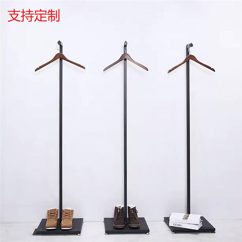 休闲女装店衣架展示架悬挂地板立式服装店岛展示架大衣架落地衣架
