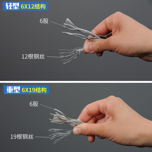 镀锌不包塑裸钢丝绳大棚葡萄架百香果不包胶皮钢丝软拉线4568mm粗