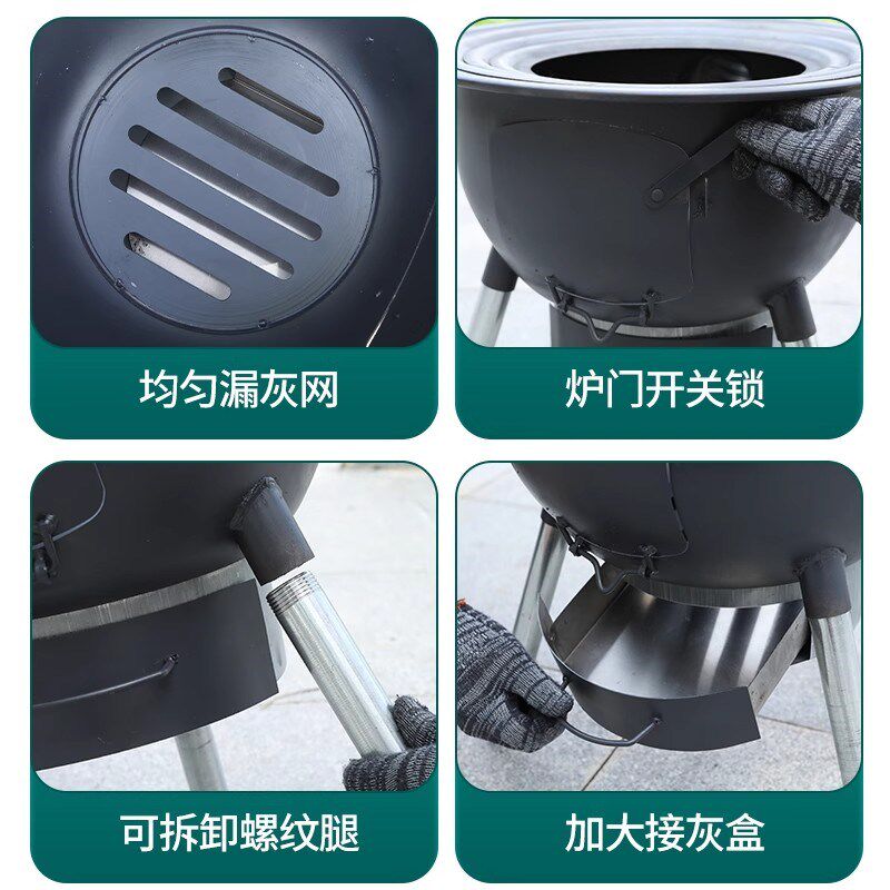 柴火炉农村烧木柴家用户外炉具简易大锅灶无烟铁锅灶台柴火灶炉子