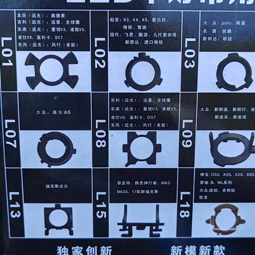 汽车LED灯泡卡座车灯固定卡扣底座卡簧H1H4H7大灯改装超亮远近光