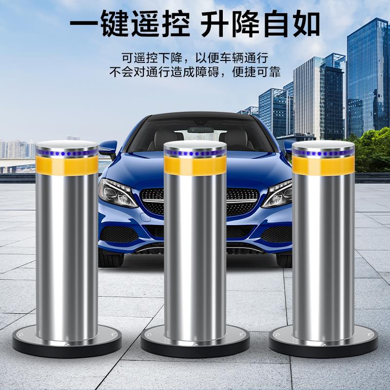德服智慧全自动液压升降柱不锈钢电动升降路桩防撞伸缩路障挡车桩